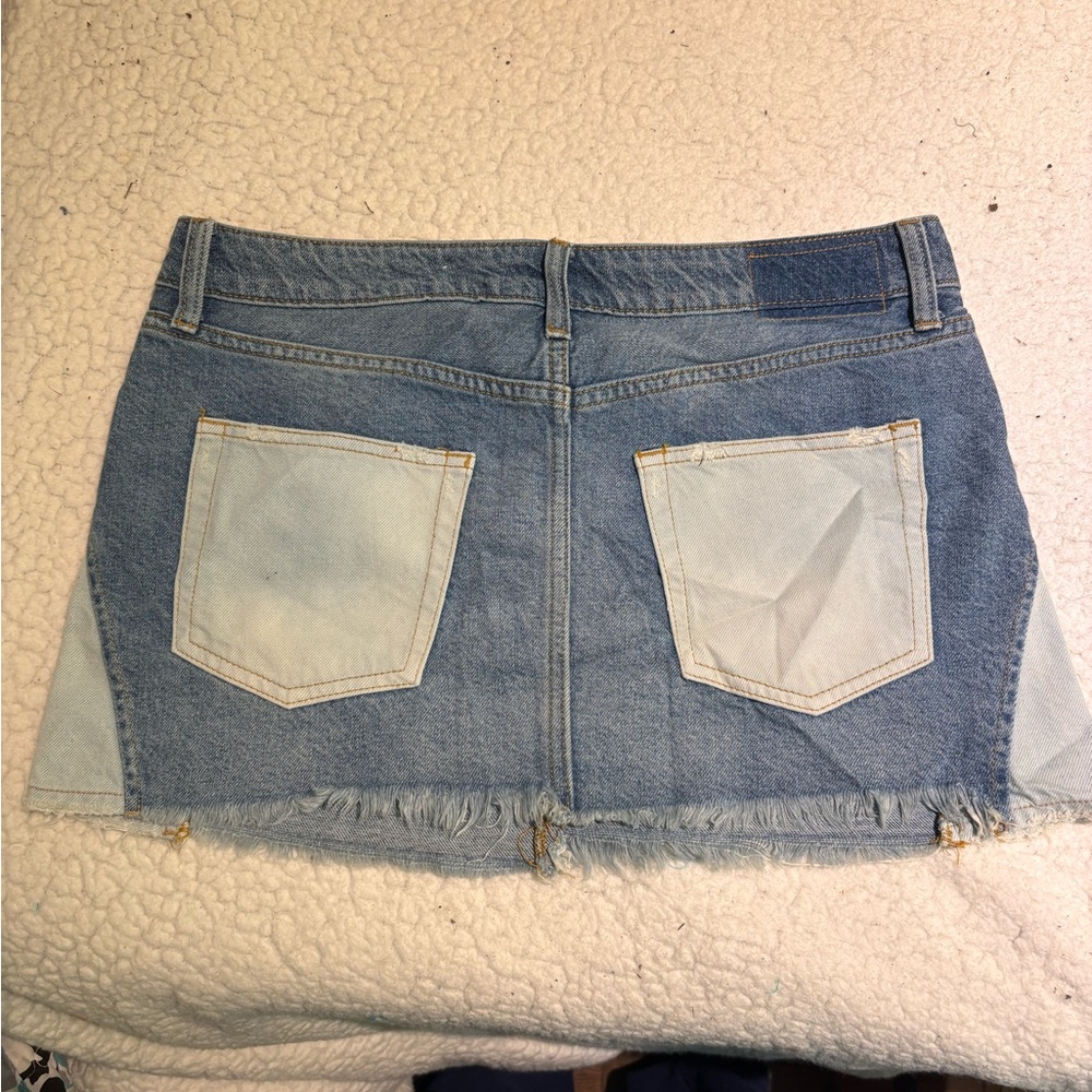 We The Free Blue Denim Mini Skirt Size 29 - Picture 3 of 3